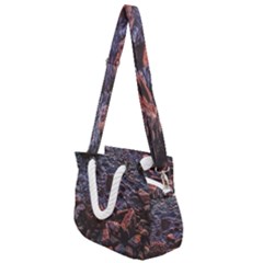 Twilight Treasures: Rocky Beachscape  Rope Handles Shoulder Strap Bag by dflcprintsclothing