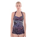 Twilight Treasures: Rocky Beachscape  Boyleg Halter Swimsuit  View1