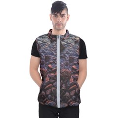 Twilight Treasures: Rocky Beachscape  Men s Puffer Vest by dflcprintsclothing