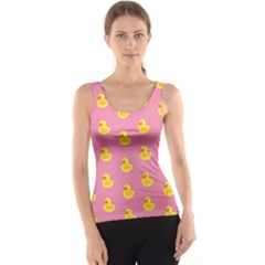 Rubber Duck Pattern Women s Basic Tank Top by Valentinaart