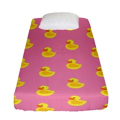 Rubber Duck Pattern Fitted Sheet (single Size) by Valentinaart