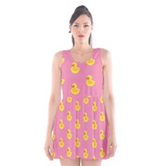 Rubber Duck Pattern Scoop Neck Skater Dress by Valentinaart