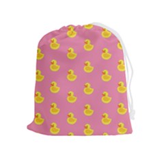 Rubber Duck Pattern Drawstring Pouch (xl) by Valentinaart