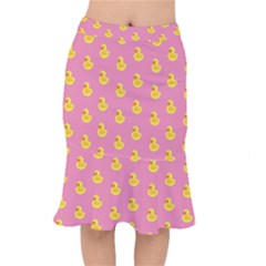 Rubber Duck Pattern Short Mermaid Skirt by Valentinaart