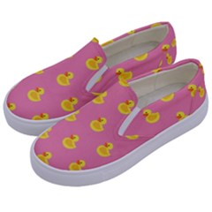 Rubber Duck Pattern Kids  Canvas Slip Ons by Valentinaart