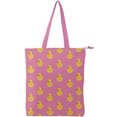 Rubber Duck Pattern Double Zip Up Tote Bag by Valentinaart