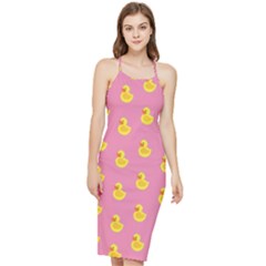 Rubber Duck Pattern Bodycon Cross Back Summer Dress by Valentinaart