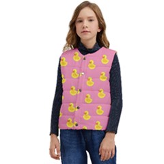 Rubber Duck Pattern Kid s Button Up Puffer Vest	