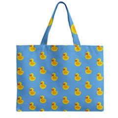 Rubber Duck Pattern Zipper Mini Tote Bag by Valentinaart