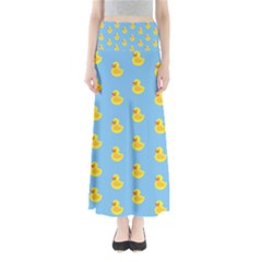 Rubber Duck Pattern Full Length Maxi Skirt