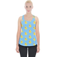 Rubber Duck Pattern Piece Up Tank Top by Valentinaart