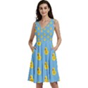 Rubber duck pattern Sleeveless V-Neck Skater Dress with Pockets View1