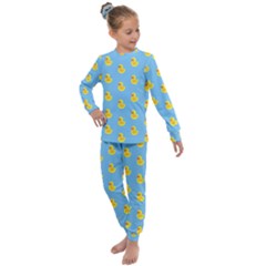 Rubber Duck Pattern Kids  Long Sleeve Set  by Valentinaart