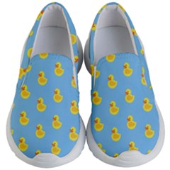 Rubber Duck Pattern Kids Lightweight Slip Ons by Valentinaart