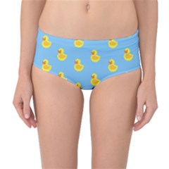 Rubber Duck Pattern Mid-waist Bikini Bottoms by Valentinaart