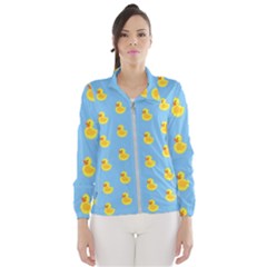 Rubber Duck Pattern Women s Windbreaker by Valentinaart