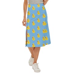 Rubber Duck Pattern Midi Panel Skirt by Valentinaart