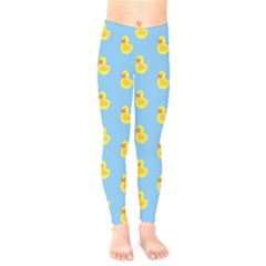 Rubber Duck Pattern Kids  Leggings by Valentinaart