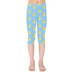 Rubber Duck Pattern Kids  Capri Leggings  by Valentinaart