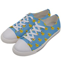 Rubber Duck Pattern Men s Low Top Canvas Sneakers by Valentinaart