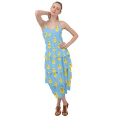 Rubber Duck Pattern Layered Bottom Dress by Valentinaart