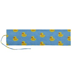 Rubber Duck Pattern Roll Up Canvas Pencil Holder (l) by Valentinaart