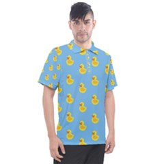 Rubber Duck Pattern Men s Polo Tee by Valentinaart