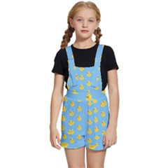 Rubber Duck Pattern Kids  Short Overalls by Valentinaart