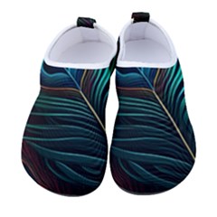 Peacock Feathers Nature Feather Pattern Men s Sock-style Water Shoes by pakminggu