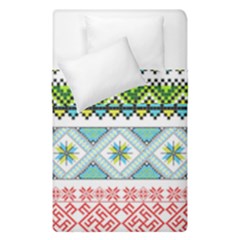 Ukraine Ornament Pattern Symbolism Geometric Duvet Cover Double Side (single Size) by pakminggu