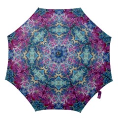 Orchids Pour  Hook Handle Umbrellas (large) by kaleidomarblingart