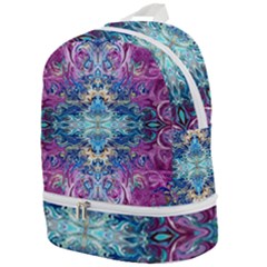 Orchids Pour  Zip Bottom Backpack by kaleidomarblingart