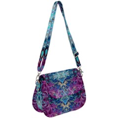 Orchids Pour  Saddle Handbag by kaleidomarblingart