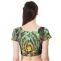 Monkey Tiger Bird Parrot Forest Jungle Style Short Sleeve Crop Top View2