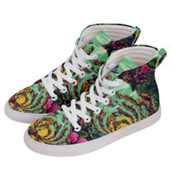 Monkey Tiger Bird Parrot Forest Jungle Style Men s Hi-top Skate Sneakers by Grandong