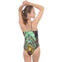 Monkey Tiger Bird Parrot Forest Jungle Style Classic One Shoulder Swimsuit View2