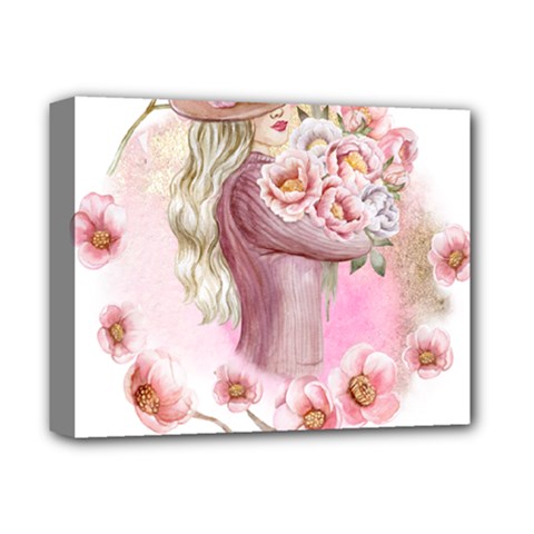 Women With Flowers Deluxe Canvas 14  X 11  (stretched) by fashiontrends