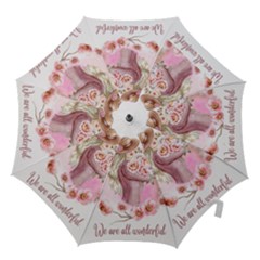 Women With Flowers Hook Handle Umbrellas (large) by fashiontrends