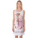 Women with flowers Sleeveless Satin Nightdress View1