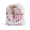 Women with flowers Drawstring Pouch (2XL) View1