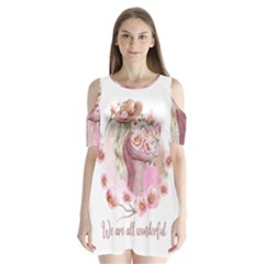 Women With Flowers Shoulder Cutout Velvet One Piece by fashiontrends