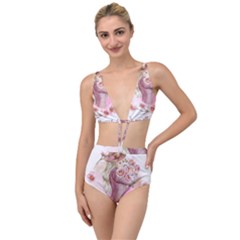 Women With Flowers Tied Up Two Piece Swimsuit by fashiontrends