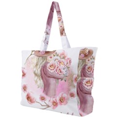 Women With Flowers Simple Shoulder Bag by fashiontrends