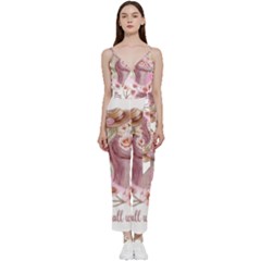 Women With Flowers V-neck Camisole Jumpsuit by fashiontrends