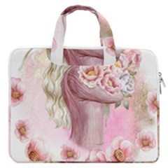 Women With Flowers Macbook Pro 13  Double Pocket Laptop Bag