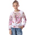 Women with flowers Kids  Long Sleeve Tee with Frill  View1