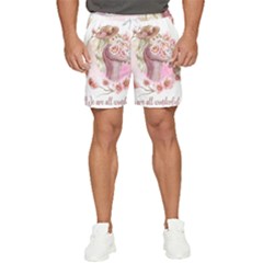 Women With Flowers Men s Runner Shorts by fashiontrends