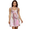 Women with flowers Ruffle Strap Babydoll Chiffon Dress View1