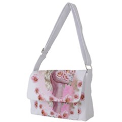 Women With Flower Full Print Messenger Bag (l) by fashiontrends