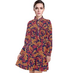 Kaleidoscope Dreams  Long Sleeve Chiffon Shirt Dress by dflcprintsclothing